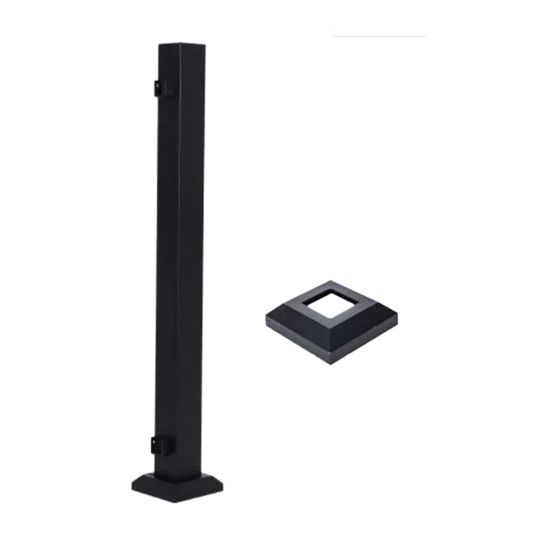 3" x 45-1/2" AL13 HOME™ End Post with Pre-Attached Brackets and Base Cover
