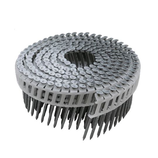 2-1/2" x .092 Hot-Dipped Galvanized Ring Shank Plastic Coil Nails - Carton of 4,800