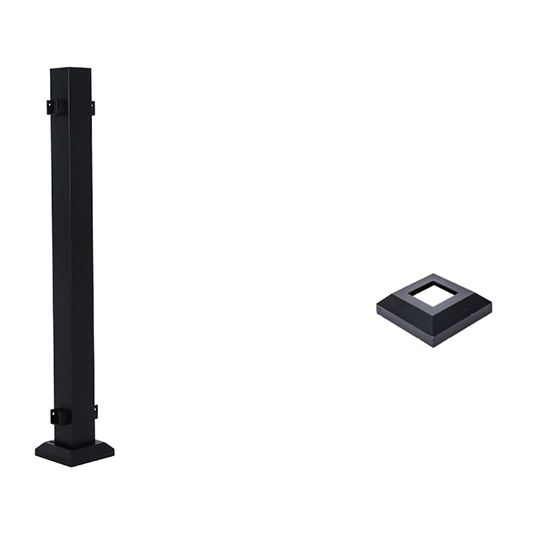 2" x 42" AL13 Home™ Aluminum Corner Post with Pre-Attached Brackets & Base Cover