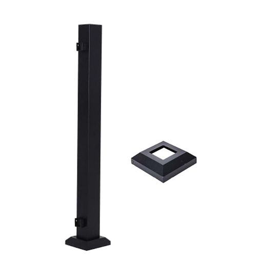 3" x 45-1/2" AL13 Home™ Aluminum End Post with Pre-Attached Brackets & Base Cover