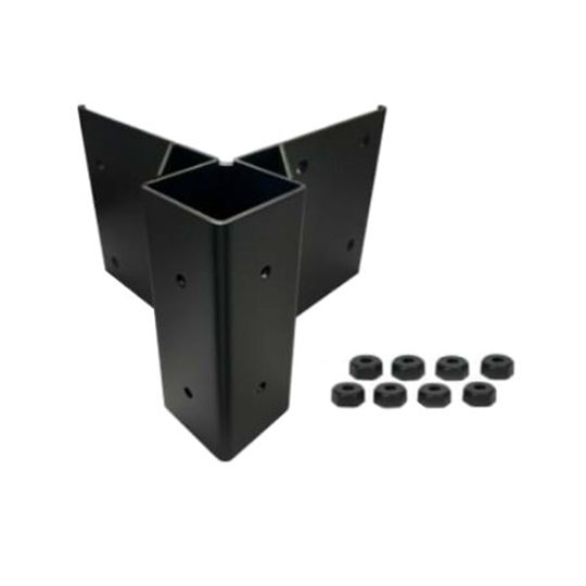 3" Universal Fascia Mount Outside Corner Bracket with Hex Head Bolt Covers