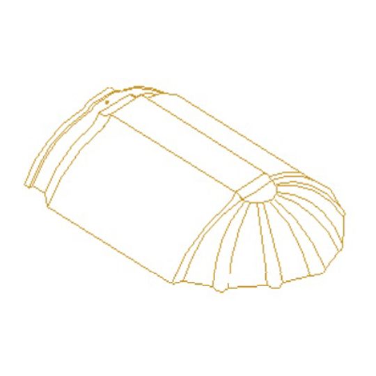 Spanish Style Clay End Cap Tile