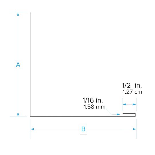 1/2" x 3-1/2" x 4" Standard Gauge Galvanized Angle Flashing