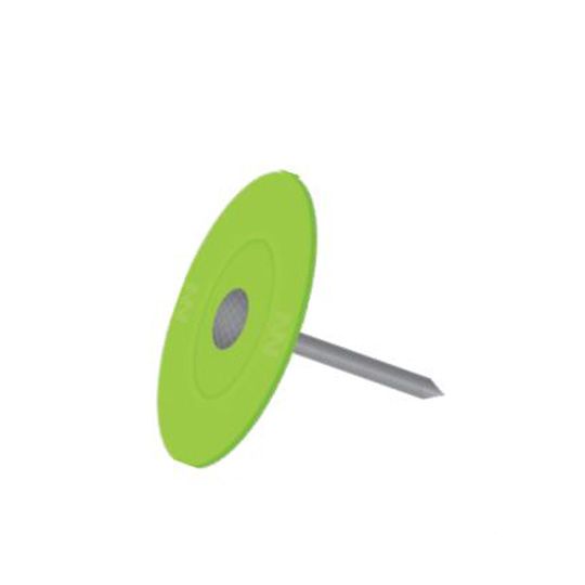 1-1/4" Hand Drive Electro-Galvanized Plastic Cap Nails - Pail of 2,500