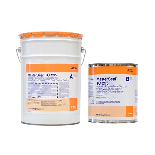 Sikalastic® TC 295 Aliphatic Polyurethane Top Coat, Clear, Parts A + B - 5 Gallon Kit