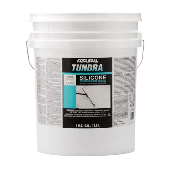 Tundra™ Silicone Rubberized White Roof Coating - 5 Gallon Bucket