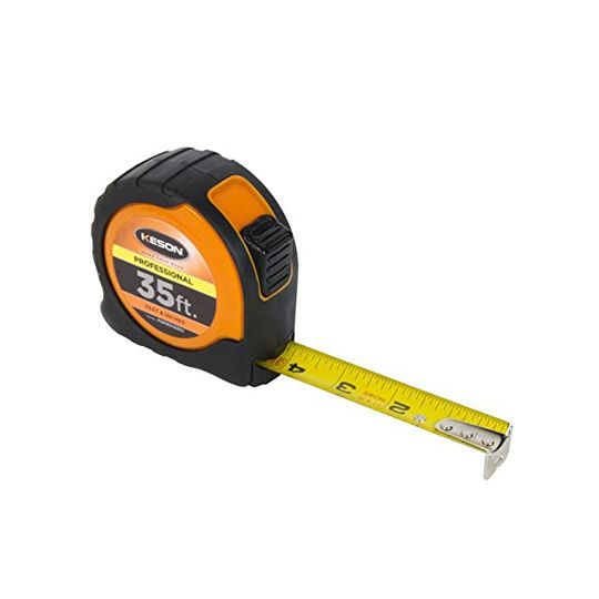 35' Professional Series Tape Measure with High-Vis Orange Rubber Grip Case