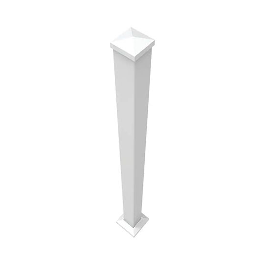 2-1/2" x 2-1/2" x 45" Avalon Aluminum Railing® Heavy Duty Standard Post with Cap & Skirt