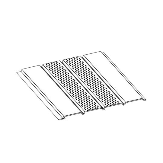 16" x 12' Aluminum Center-Vent Soffit Panel