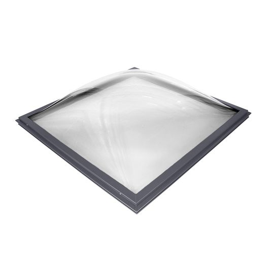 Double Dome Fixed Curb-Mounted Skylight with Clear over Clear Glazing