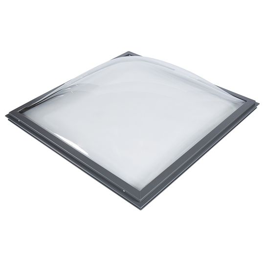 Double Dome Fixed Curb-Mounted Skylight with Clear over White Glazing