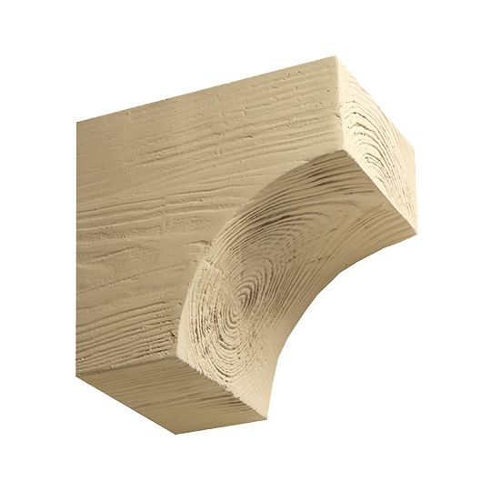 8" P x 8" H x 6" W Wood-Grained Cove Corbel - Timber Texture