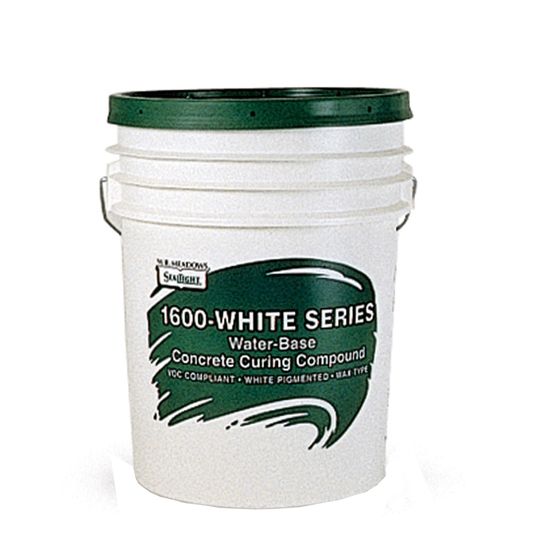 1600-White Pigmented Water-Based, Wax-Based Concrete Curing Compound