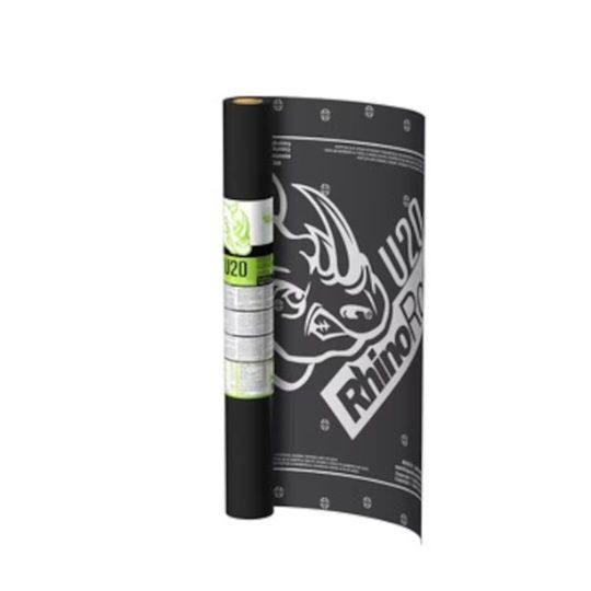 42" x 286' RhinoRoof® U20 Synthetic Roofing Underlayment - Mighty Dog - 10 SQ. Roll
