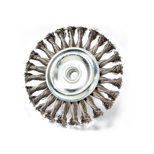 Standard Twist Knot Wire Wheel - 4" x 1/2" - 6/Case