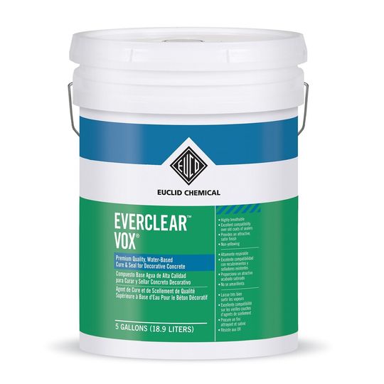 EVERCLEAR VOX Water-Based Pure Acrylic Cure & Seal - 5 Gallon Pail