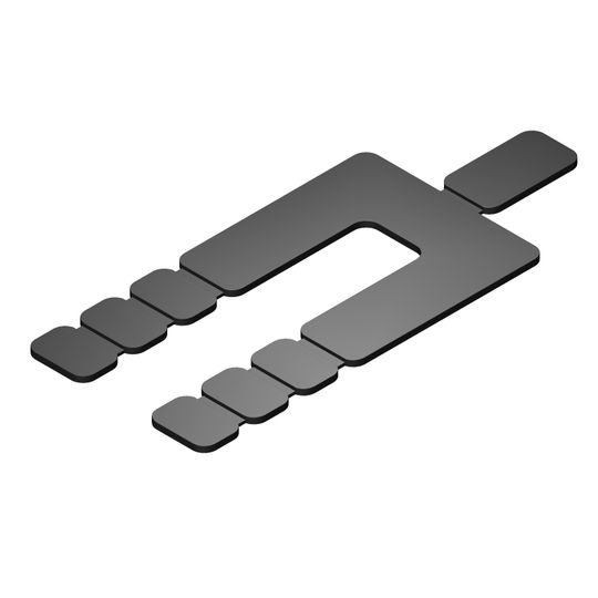 RS16U Stackable Shims - Black - 1/16" x 1-7/8" x 3-5/8" - 2000/Case