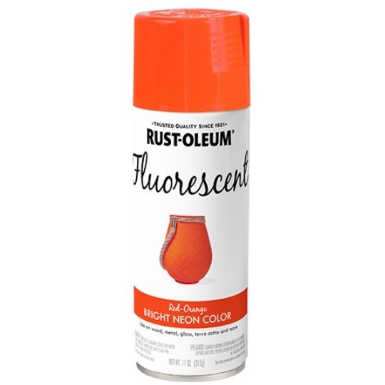 Rustoleum Paint Fluorescent Red Orange Aerosal - 24 Oz.