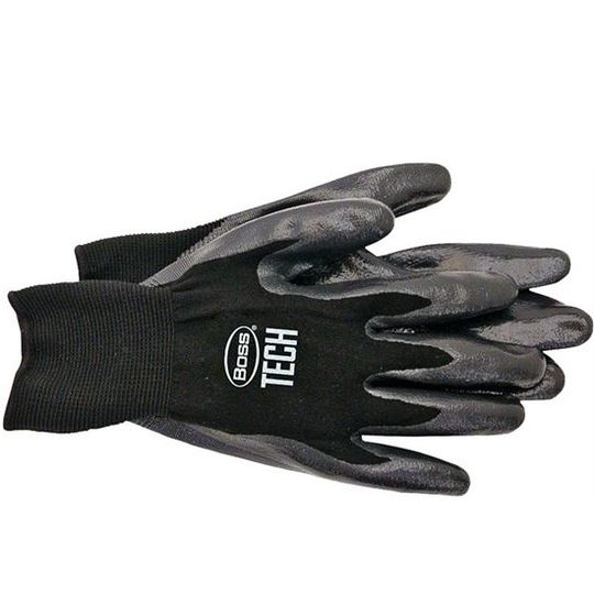 Protective Nitrile Foam Gloves - Black - Large