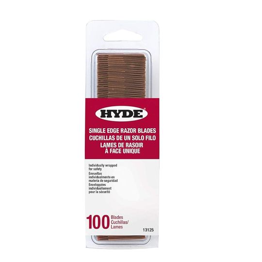 Hyde 13125 Single Edge Razor Blades - 100/Pack