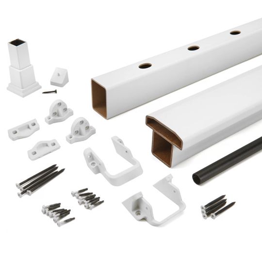 Select® Stair T-Rail Kit with Round Aluminum Balusters